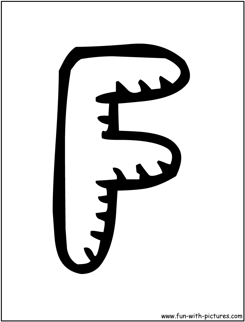 Letters F Coloring Page 