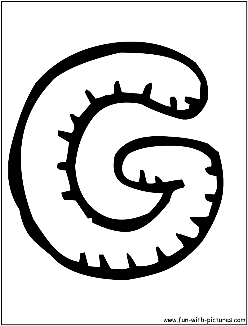 Letters G Coloring Page 