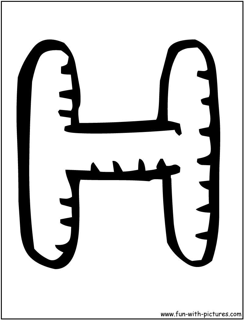 Letters H Coloring Page 