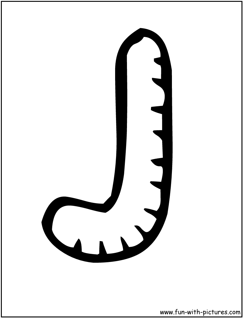 Letters J Coloring Page 