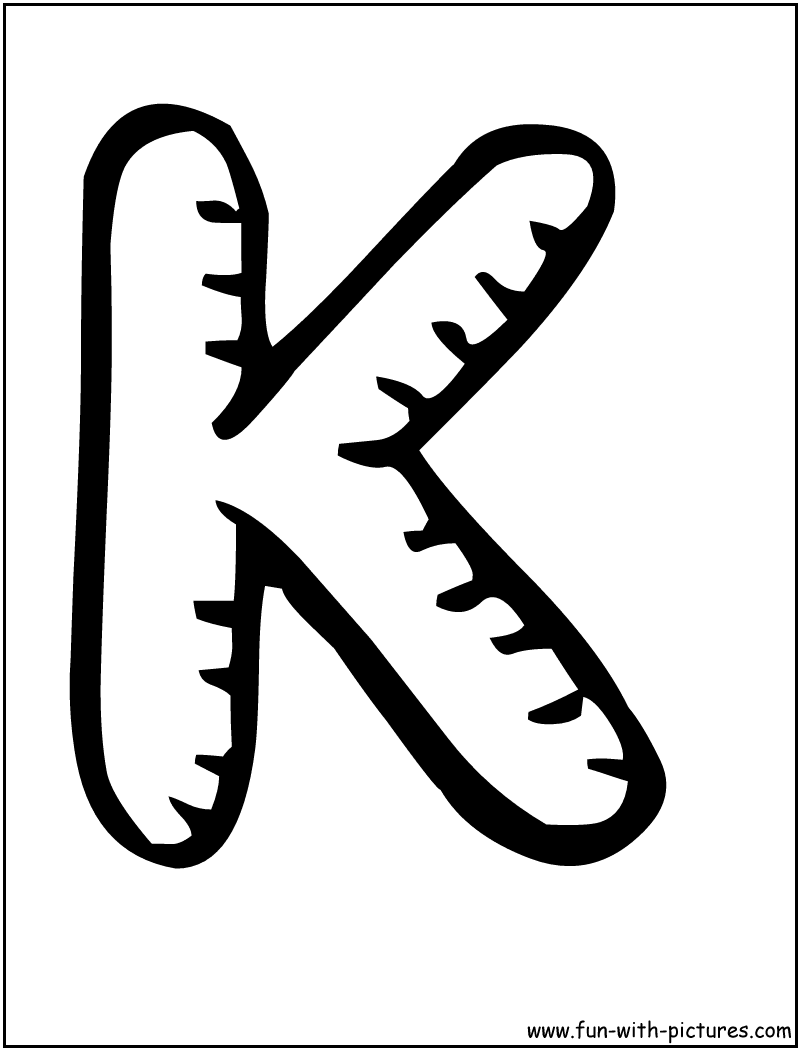 Letters K Coloring Page 