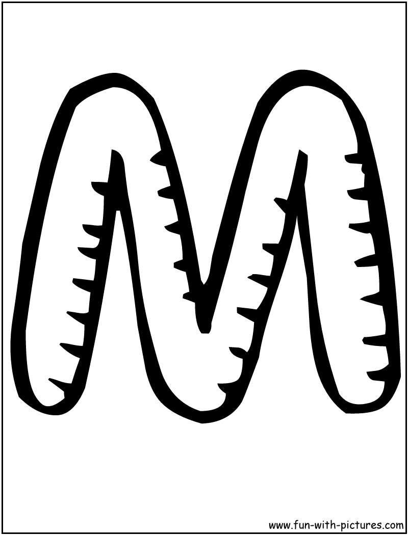 Letters M Coloring Page 