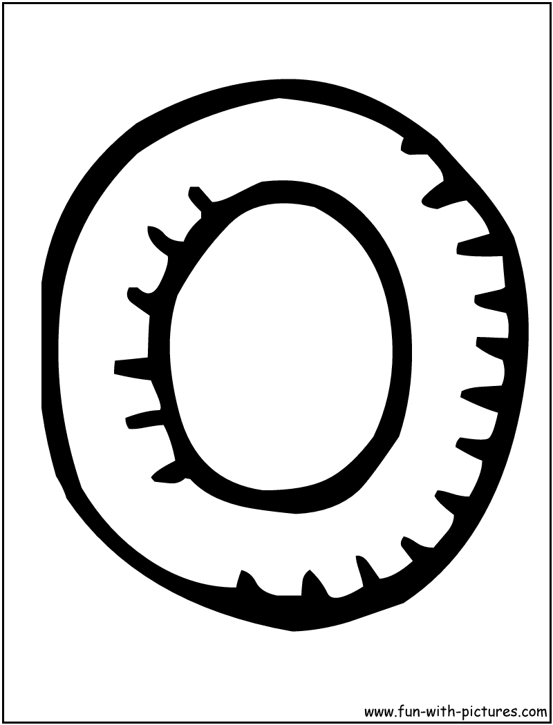 Letters O Coloring Page 