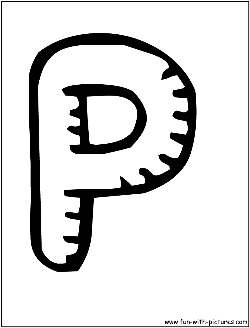 Letters P Coloring Page 