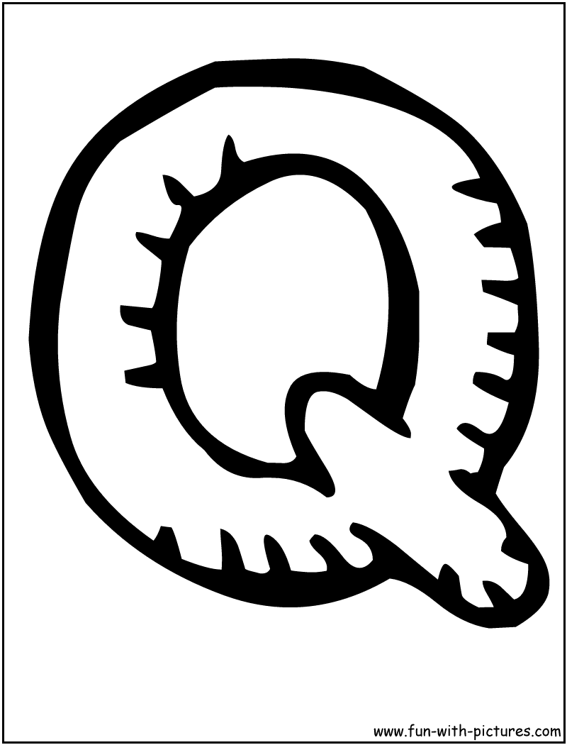 Letters Q Coloring Page 