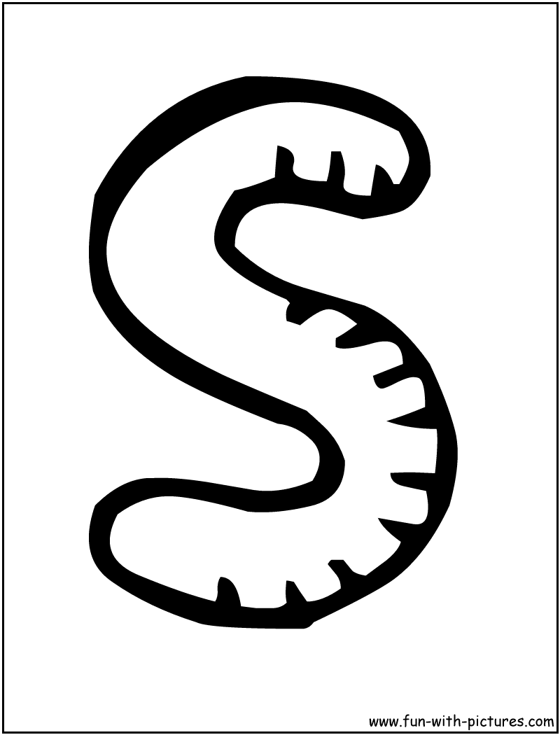 Letters S Coloring Page 
