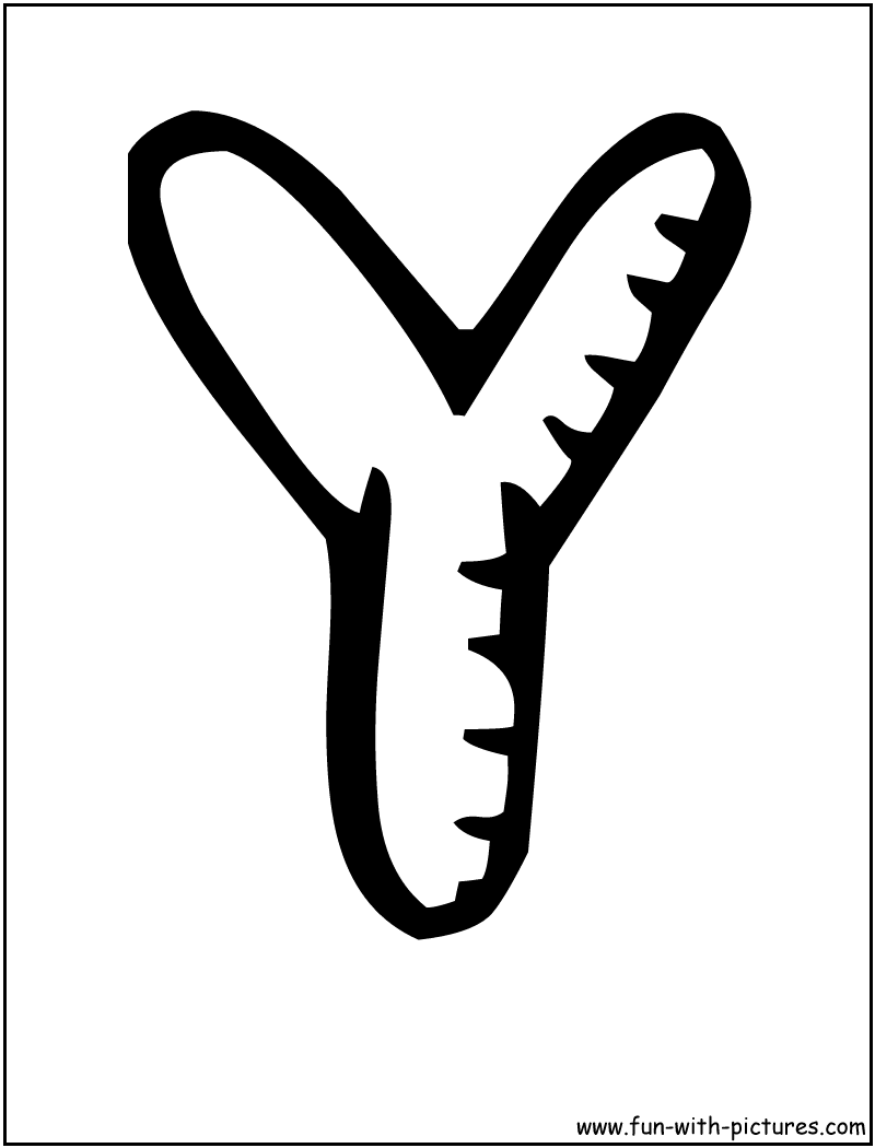 Letters Y Coloring Page 