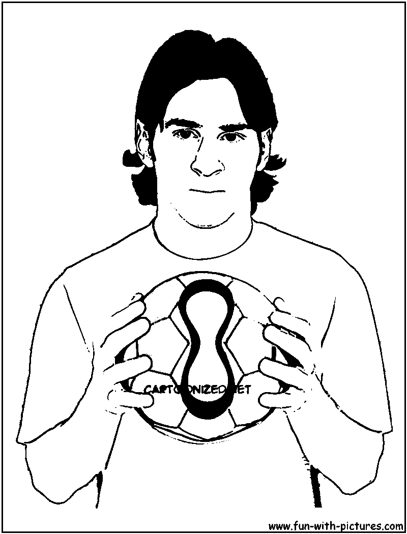 Lionel Messi Coloring Page 