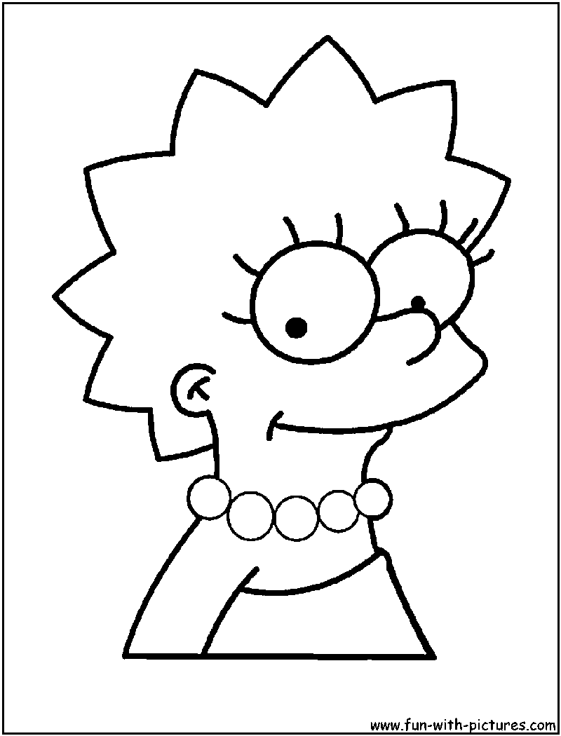 Lisa Simpson Coloring Page 