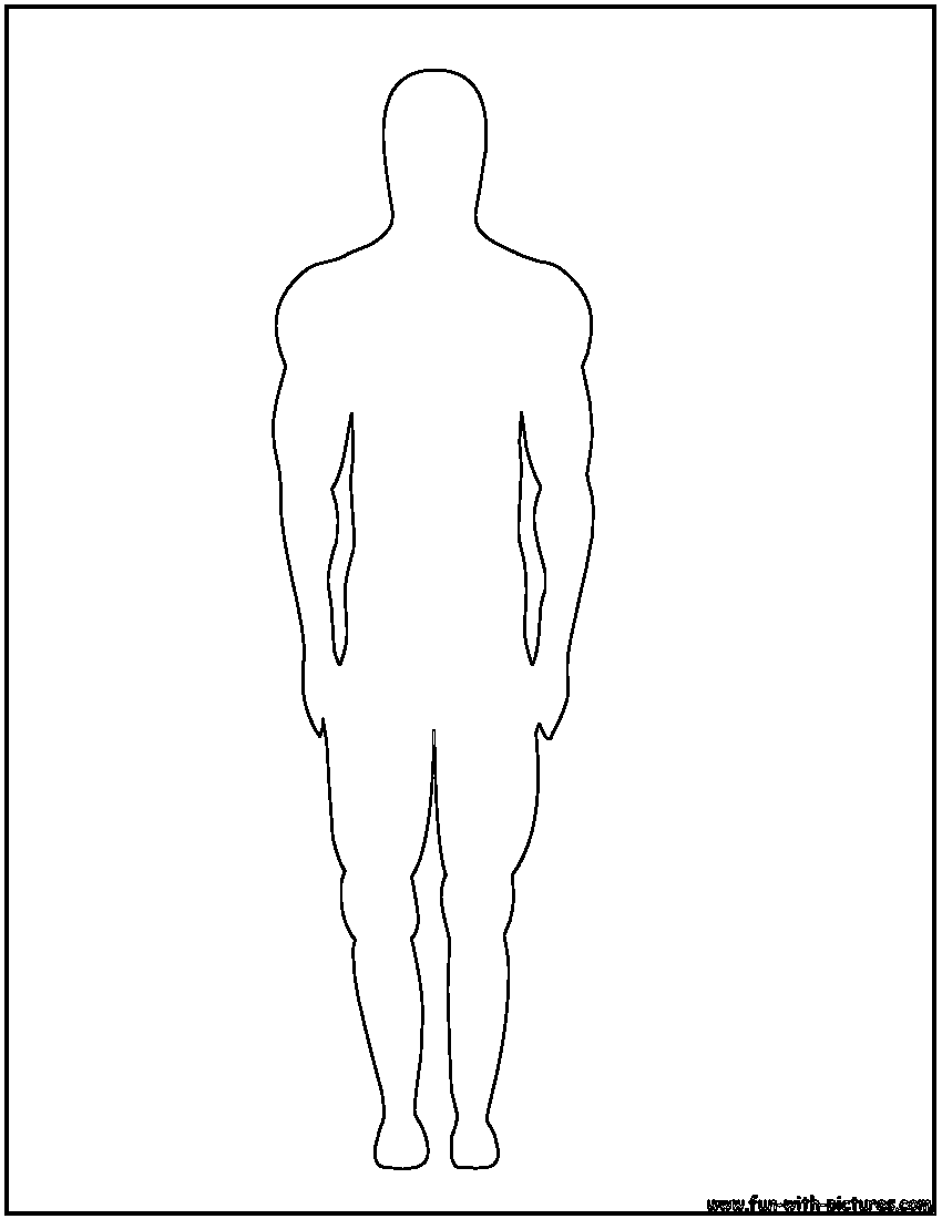 Man Outline Coloring Page 