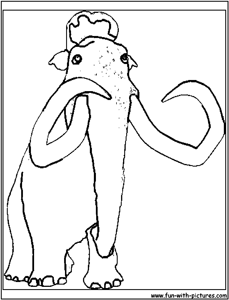 Manny Iceage Coloring Page 
