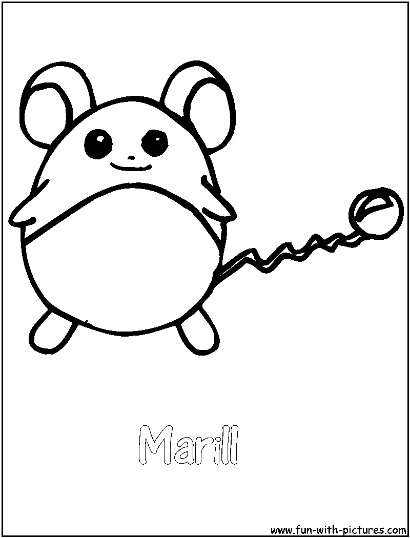 Marill Coloring Page 