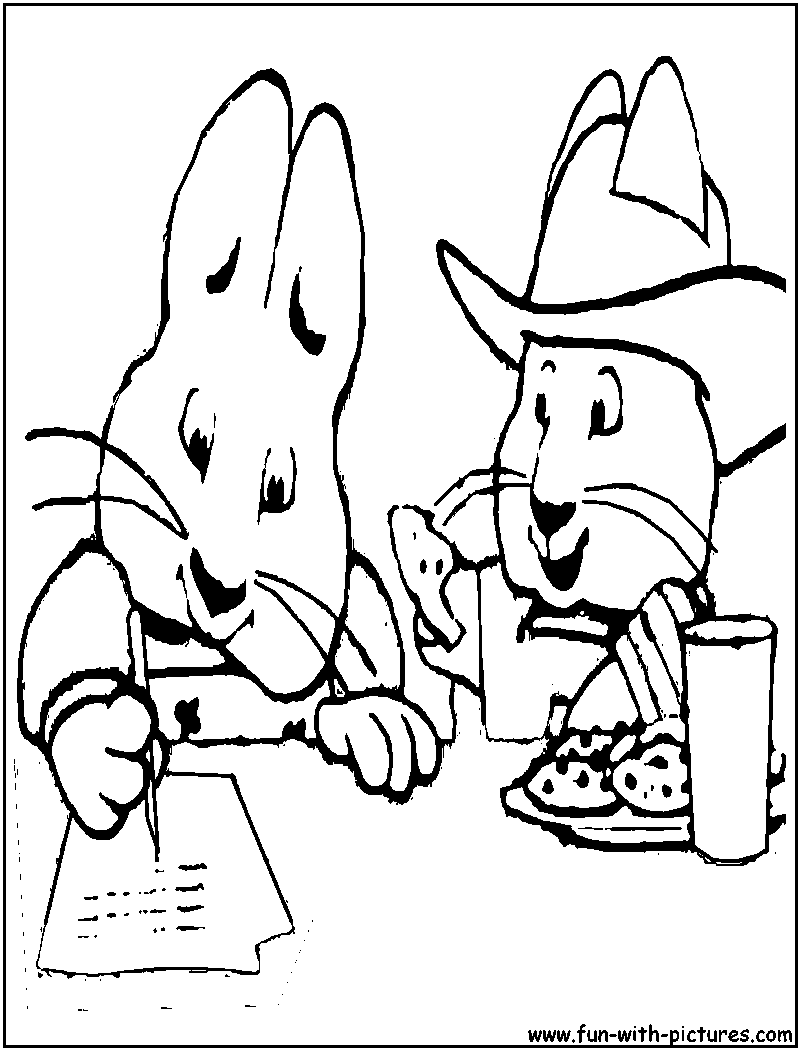 Maxandruby Homework Coloring Page 