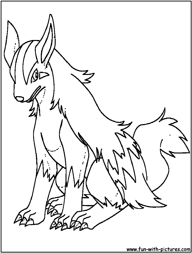 Mightyena Coloring Page 