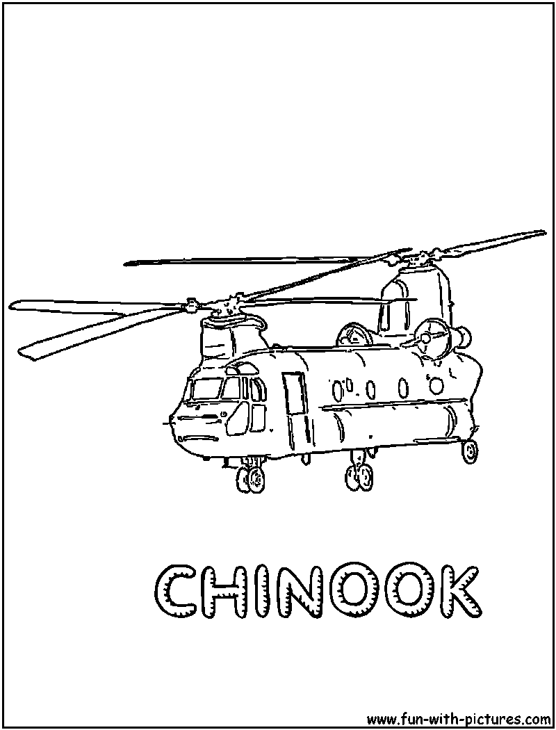 Militaryhelicopter Coloring Page 