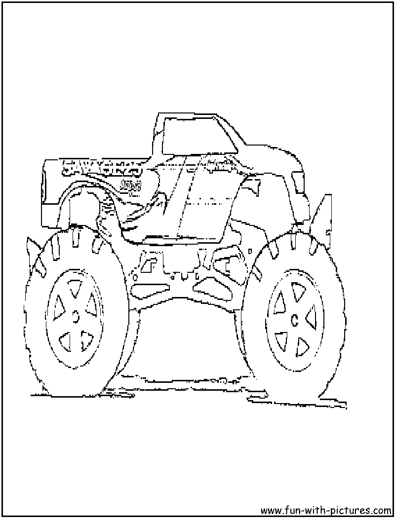 Monster Truck Picture Coloring Page2 