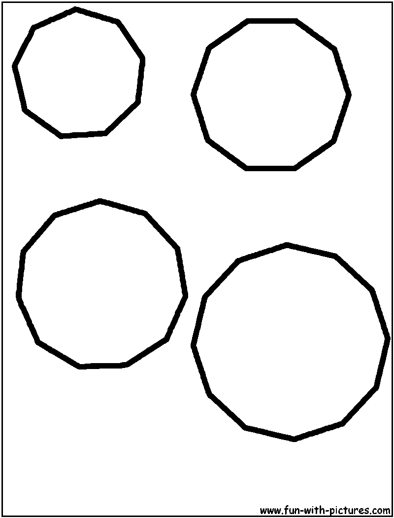 More Regular Polygons Coloring Page 