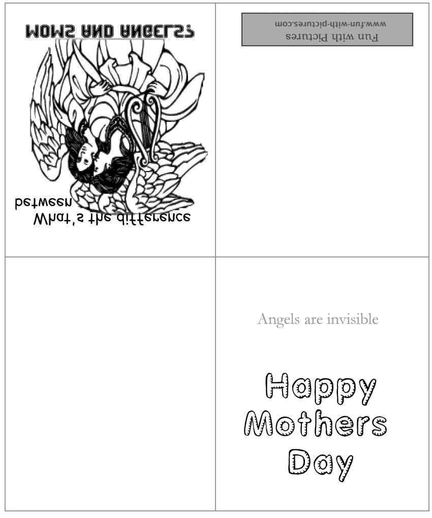 Mothers Day Card Coloring Page 