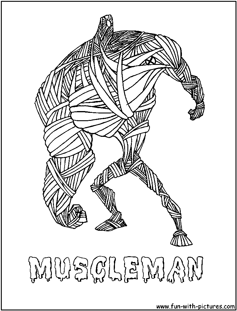 Muscleman Coloring Page 
