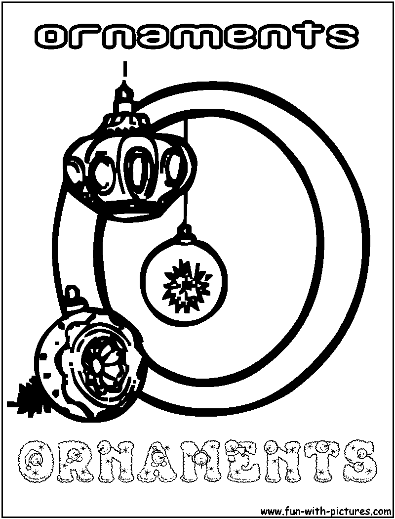 O Ornaments Coloring Page 