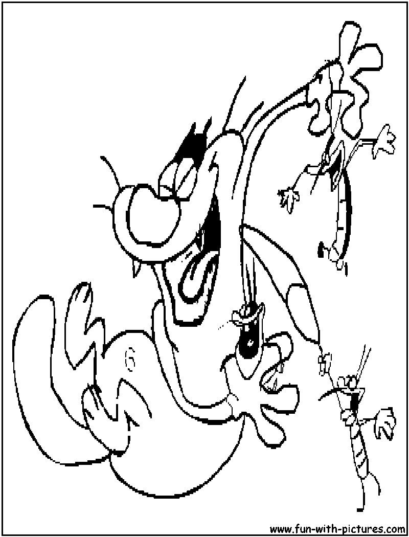 Oggy And The Cockroaches Coloring Page 