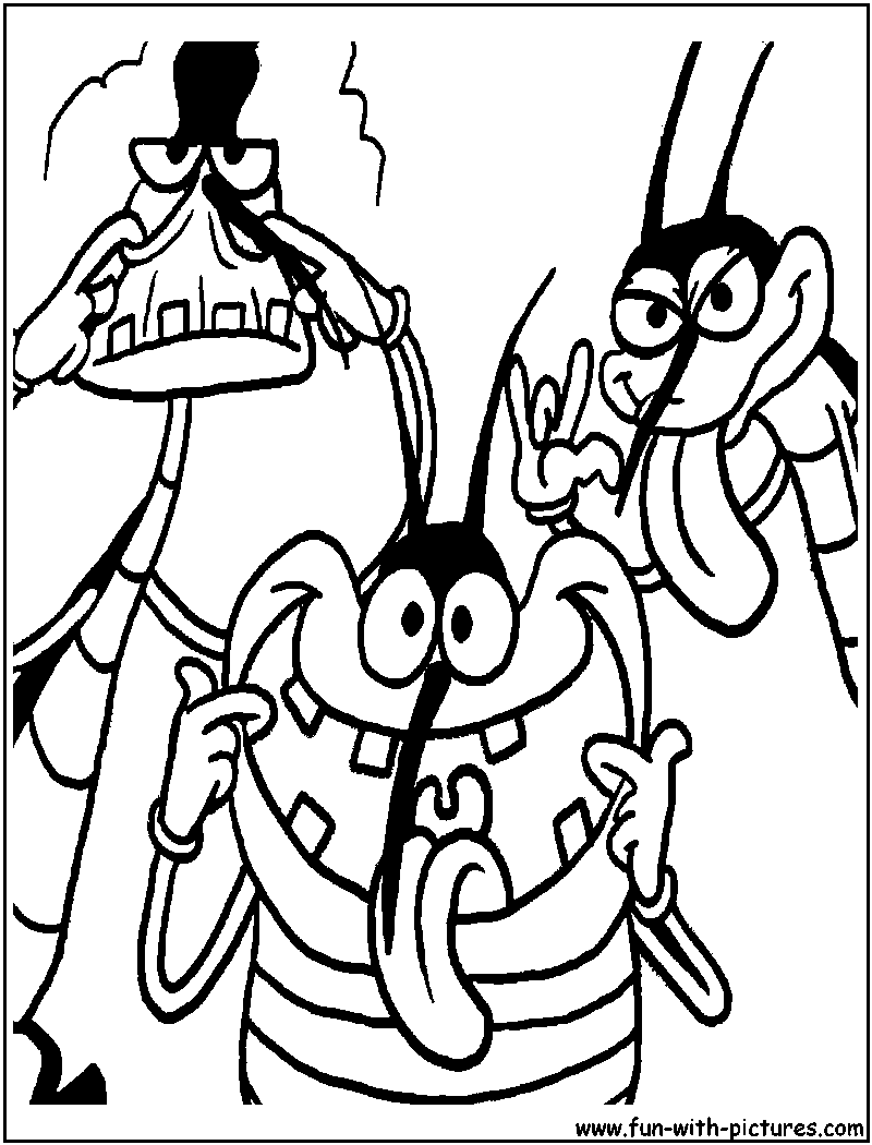 Oggy Kakarlake Coloring Page 