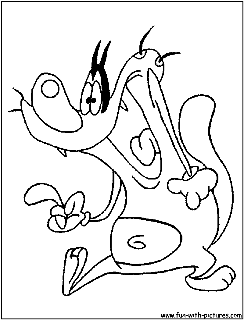 Oggy The Cat Coloring Page 