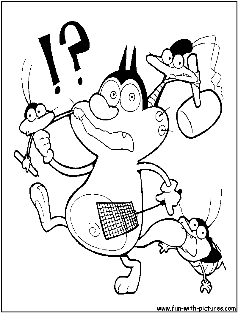 Oggyandthecockroaches Coloring Page 
