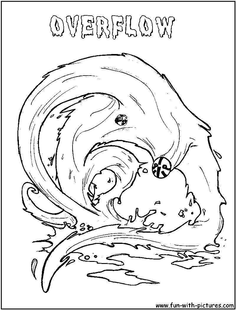 Overflow Coloring Page 