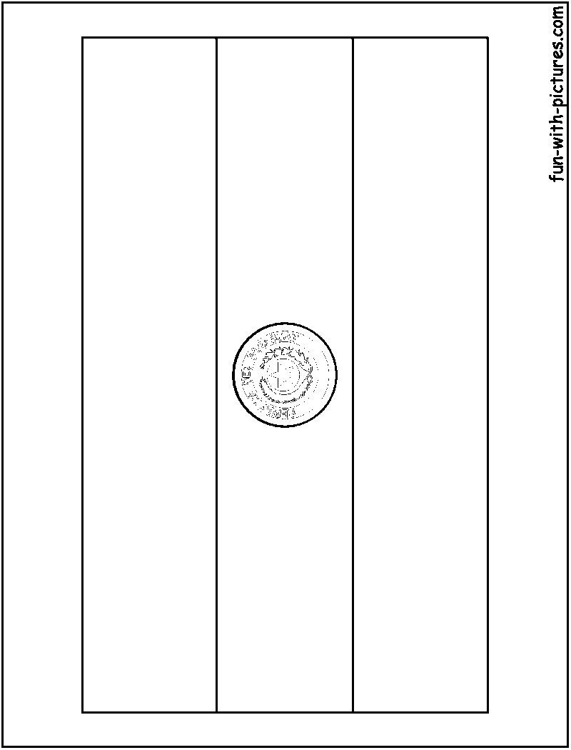 Paraguay Flag  Coloring Page