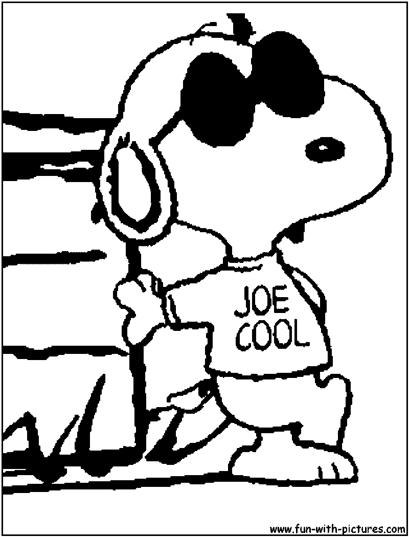 Peanuts Joecool Coloring Page 