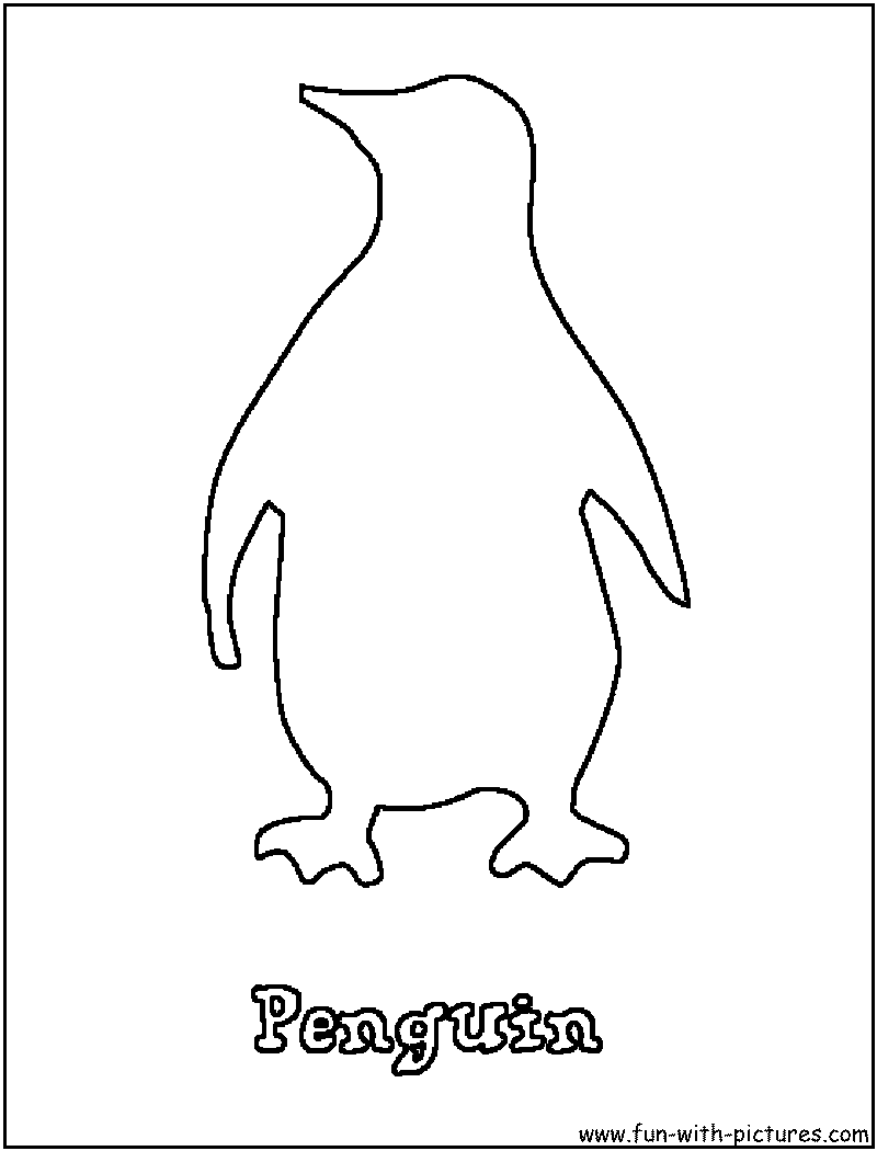 Penguin Coloring Page 
