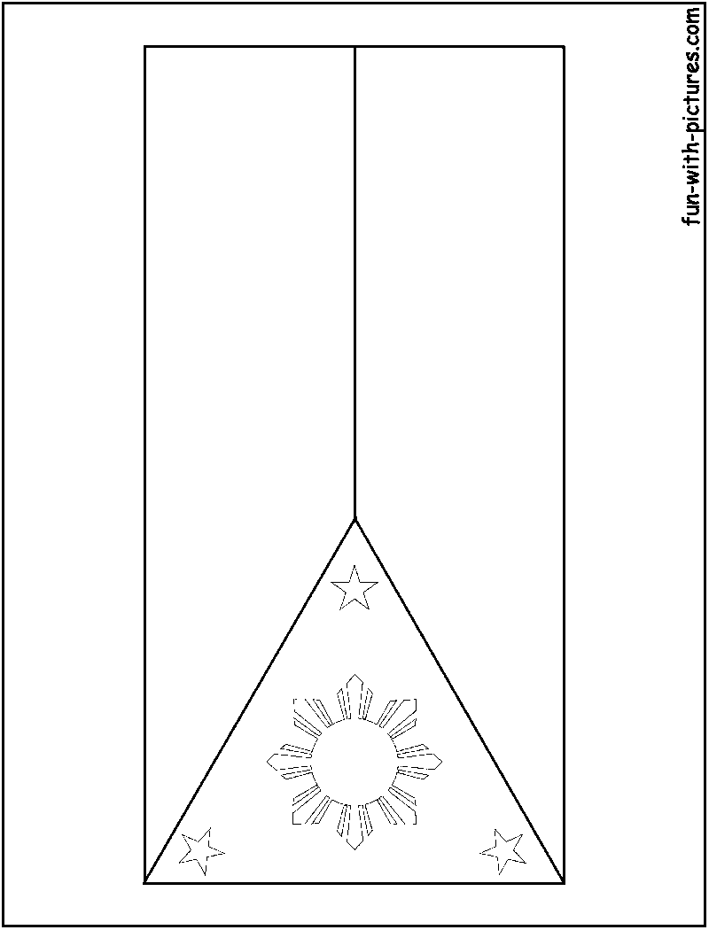 834 Simple Philippine Flag Coloring Page for Kids