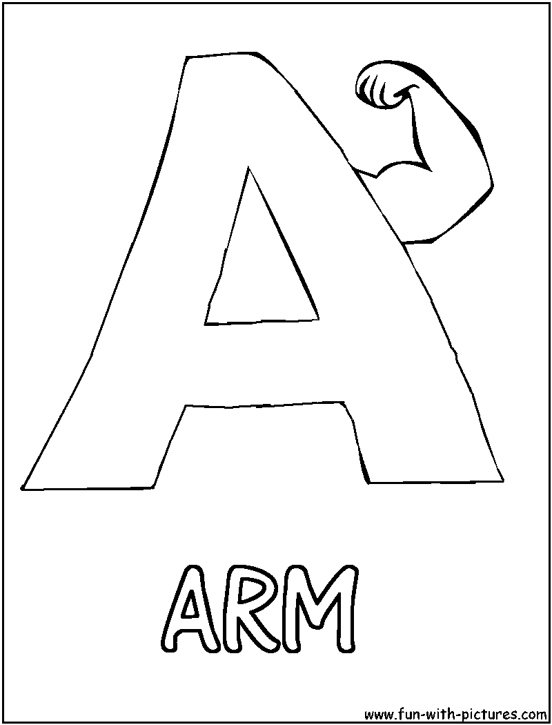 Picture Alphabets A Coloring Page 