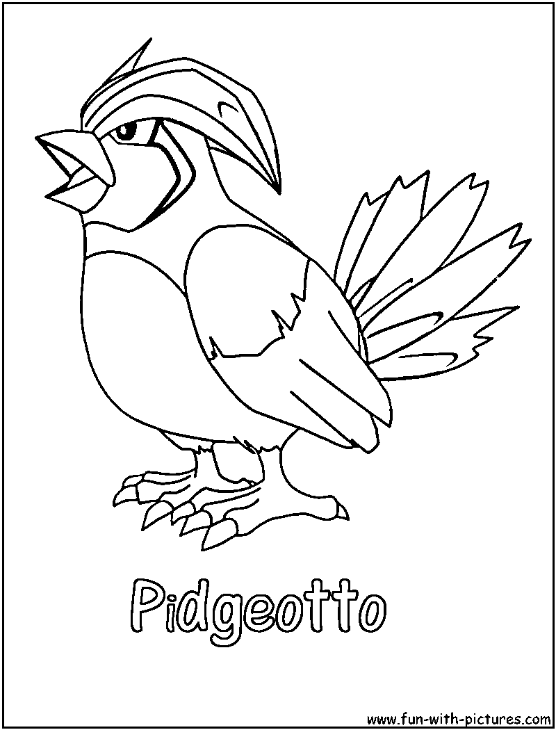 Pidgeotto Coloring Page 