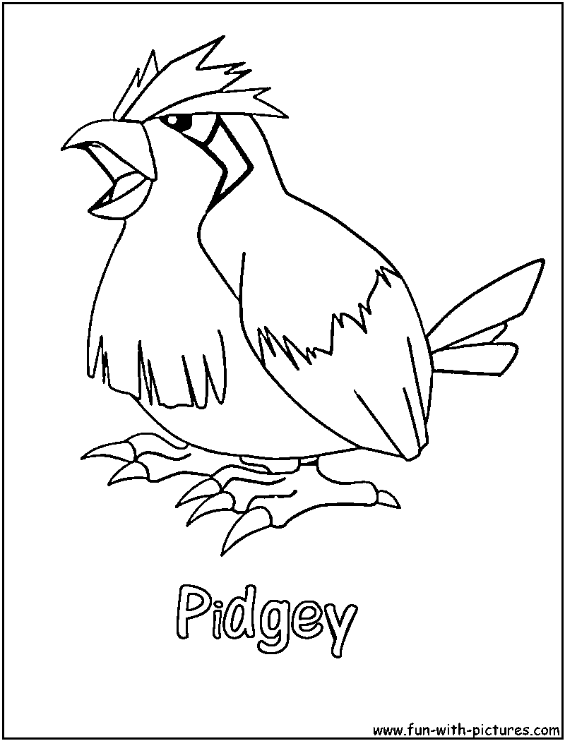 Pidgey Coloring Page 