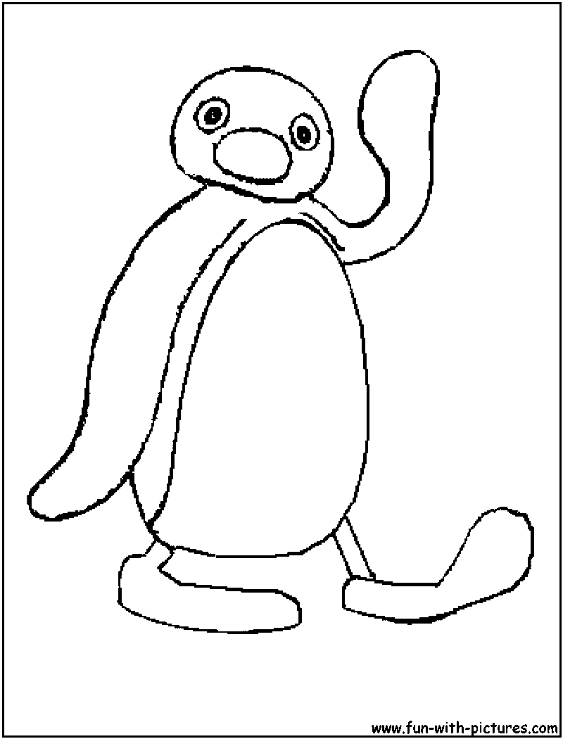 Pingu Cartoon Coloring Page 