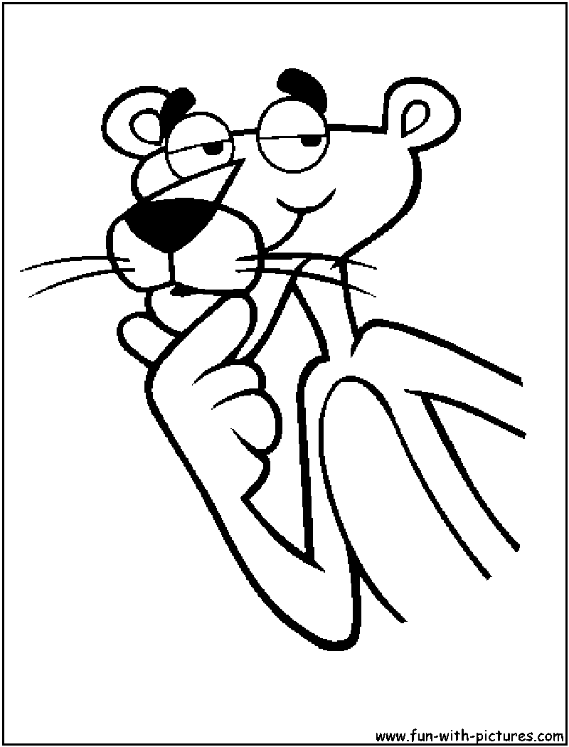 Pinkpanther Coloring Page 