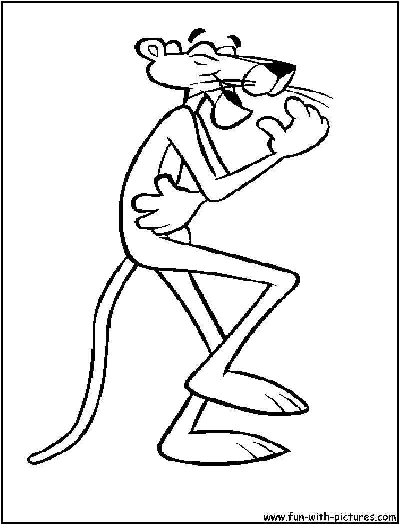 Pinkpanther Laugh Coloring Page 