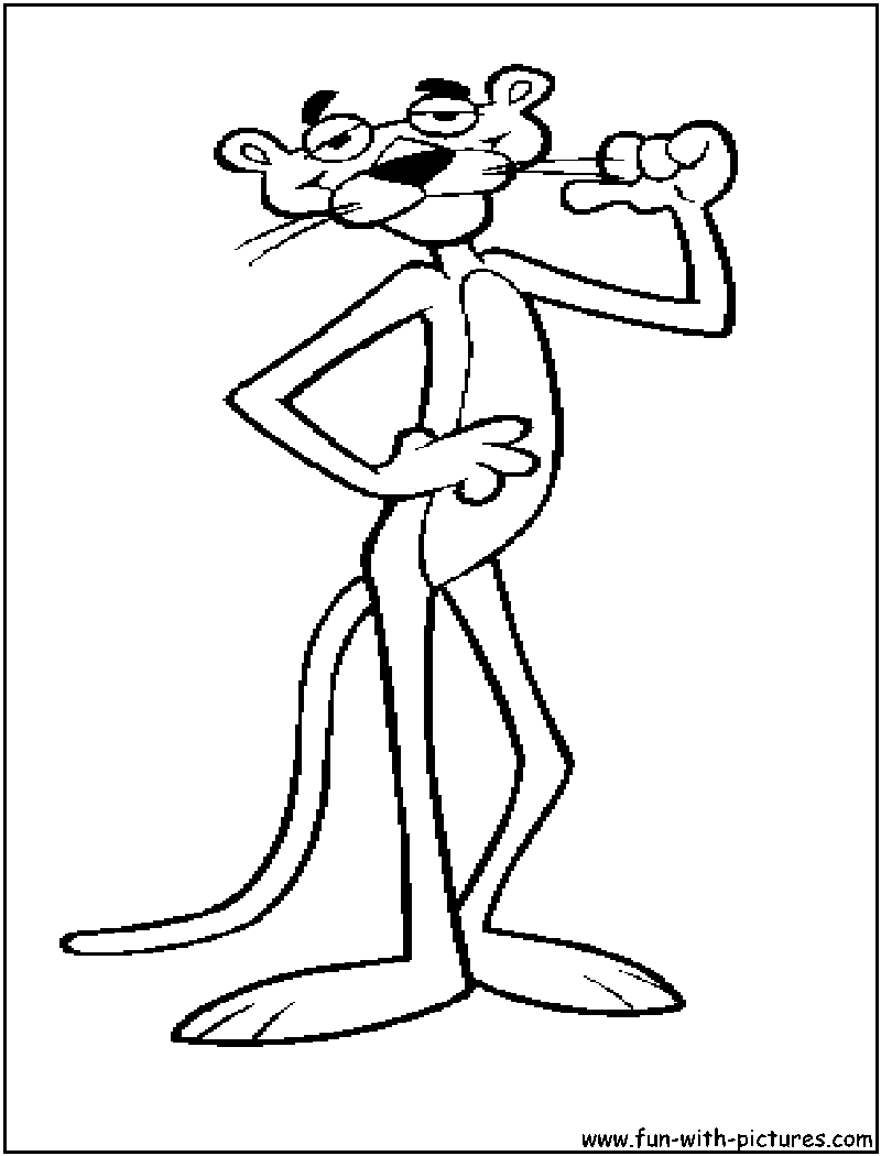 Pinkpanther Lookatme Coloring Page 