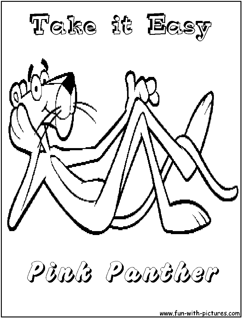 Pinkpanther Takeiteasy Coloring Page 