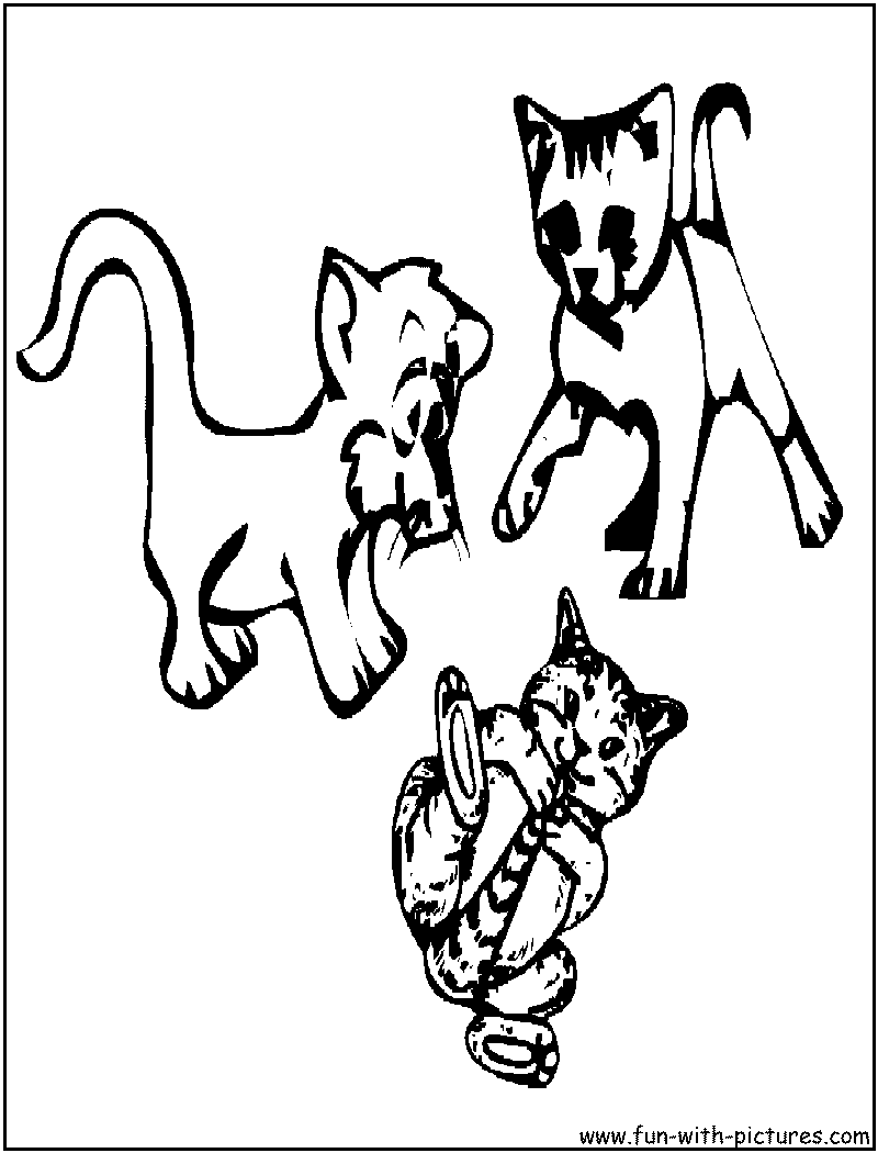 Playingkitten Coloring Page 