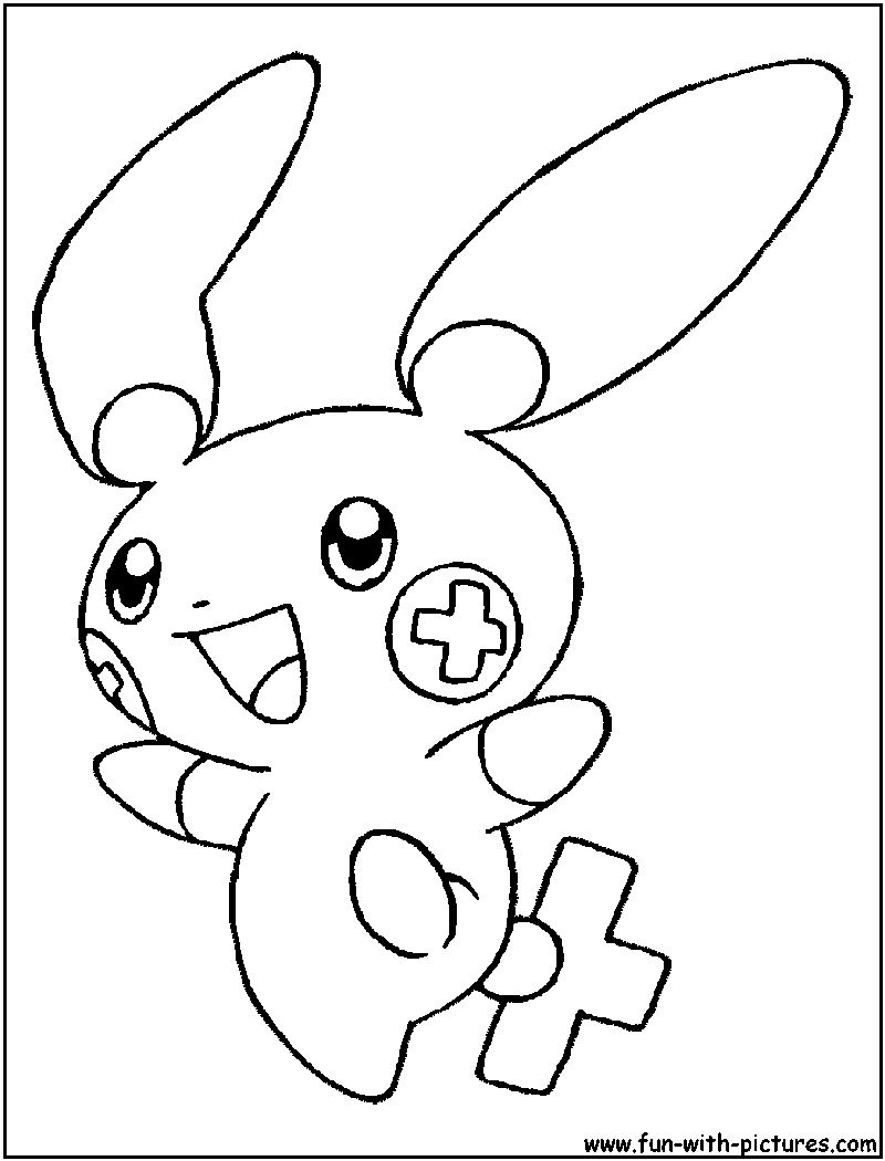 Plusle Coloring Page 