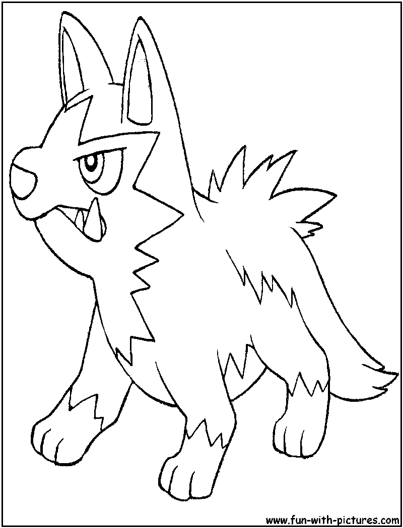 Poochyena Coloring Page 