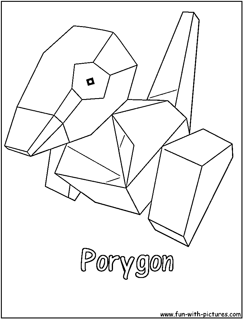 Porygon Pokemon Coloring Page