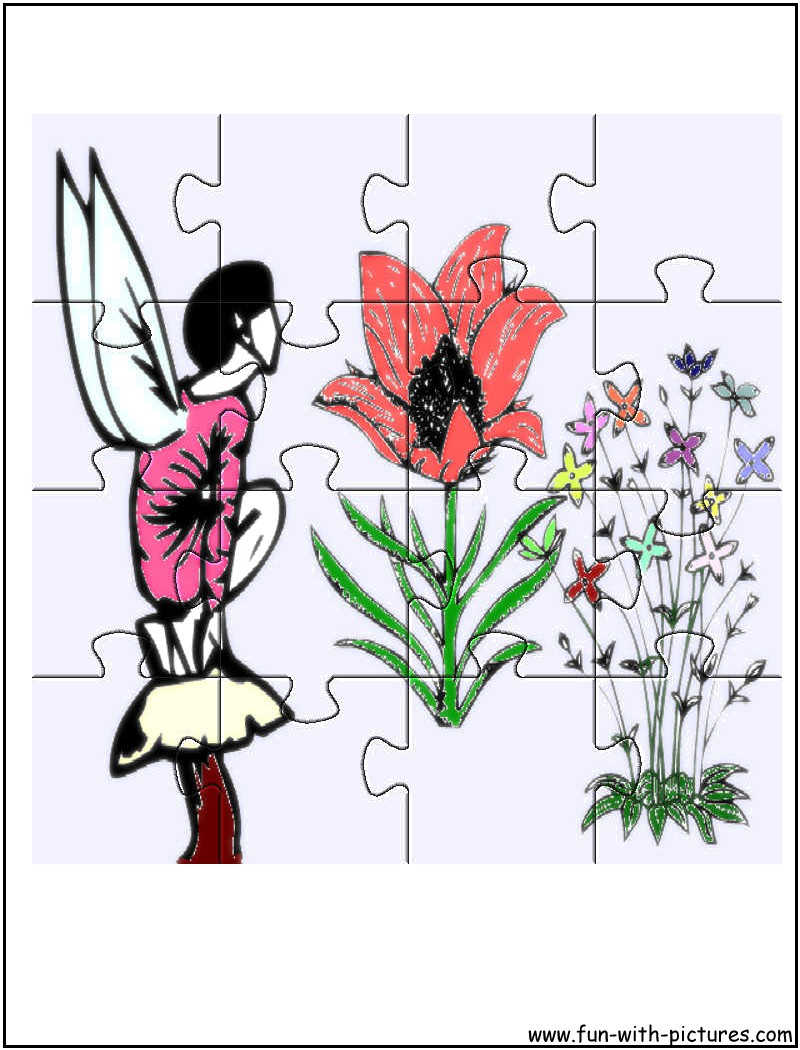 Printable Flowerfairy Jigsaw