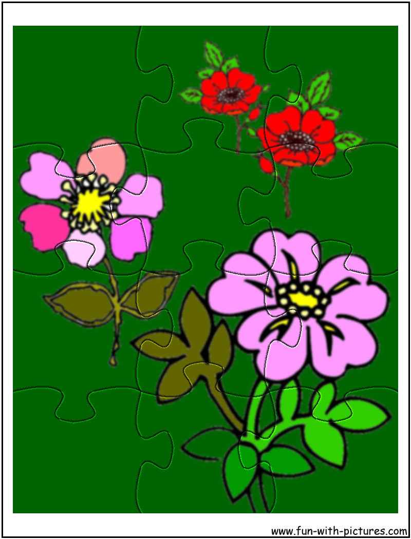 Printable Flowers Jigsaw