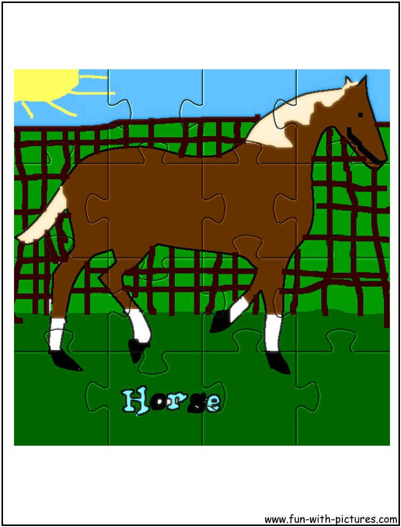 Printable Horse Jigsaw