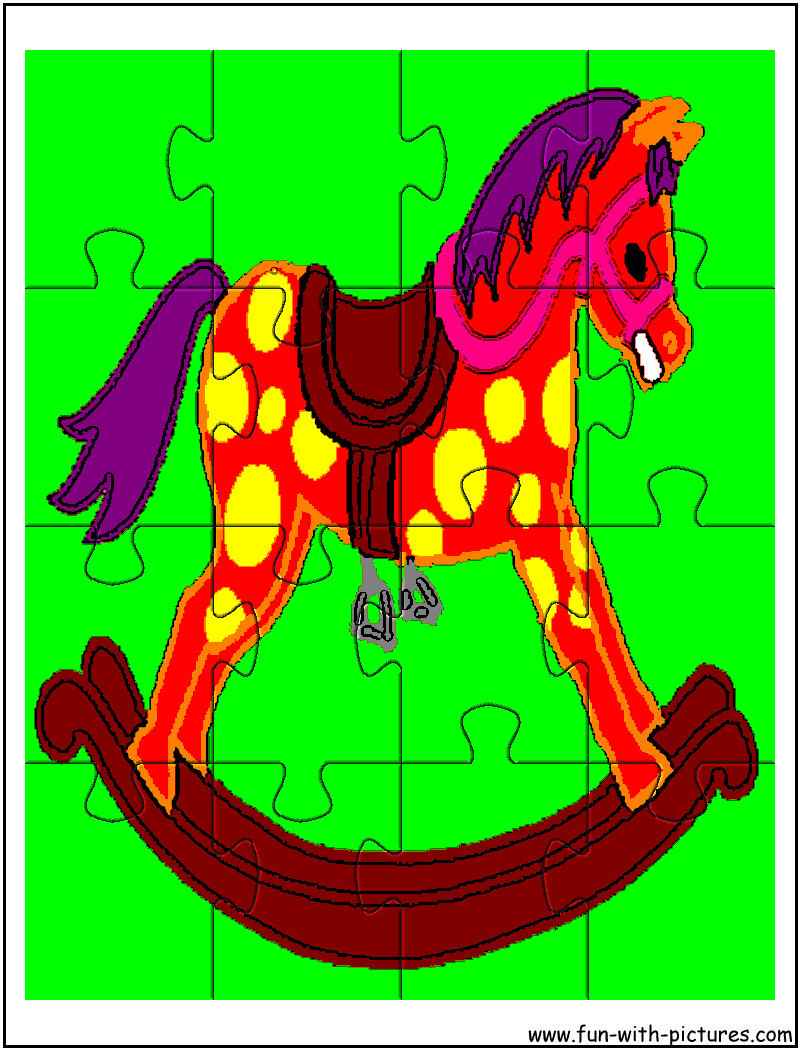 Printable Rocking Horse Jigsaw