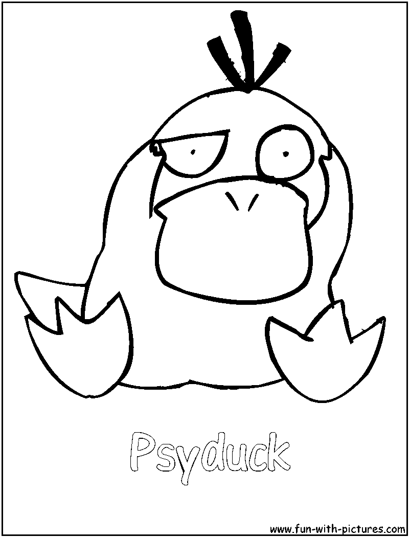 Psyduck Coloring Page 
